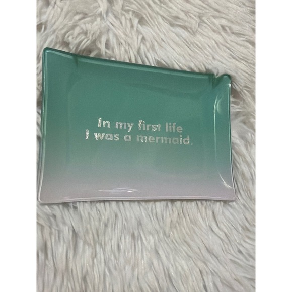 Fringe Studio Mermaid Ombre Glass Trinket Dish Jewelry Tray Gift NEW - Picture 8 of 8